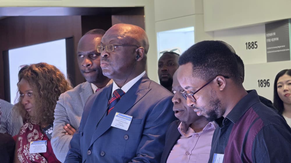 Keziaa delegation touring an exhibit in South Korea